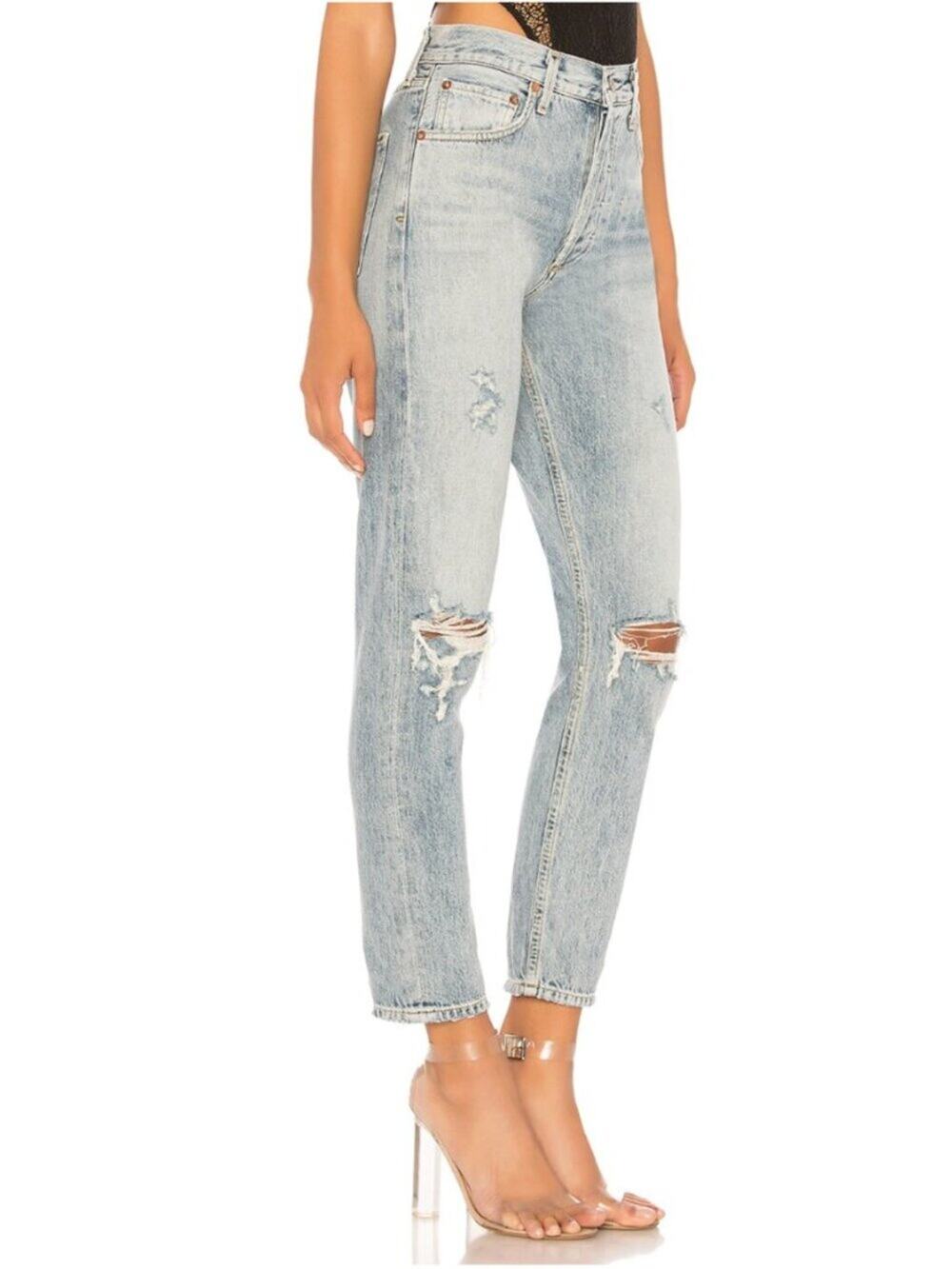 AGOLDE Jamie High Rise Classic Jeans in Resolution Wash